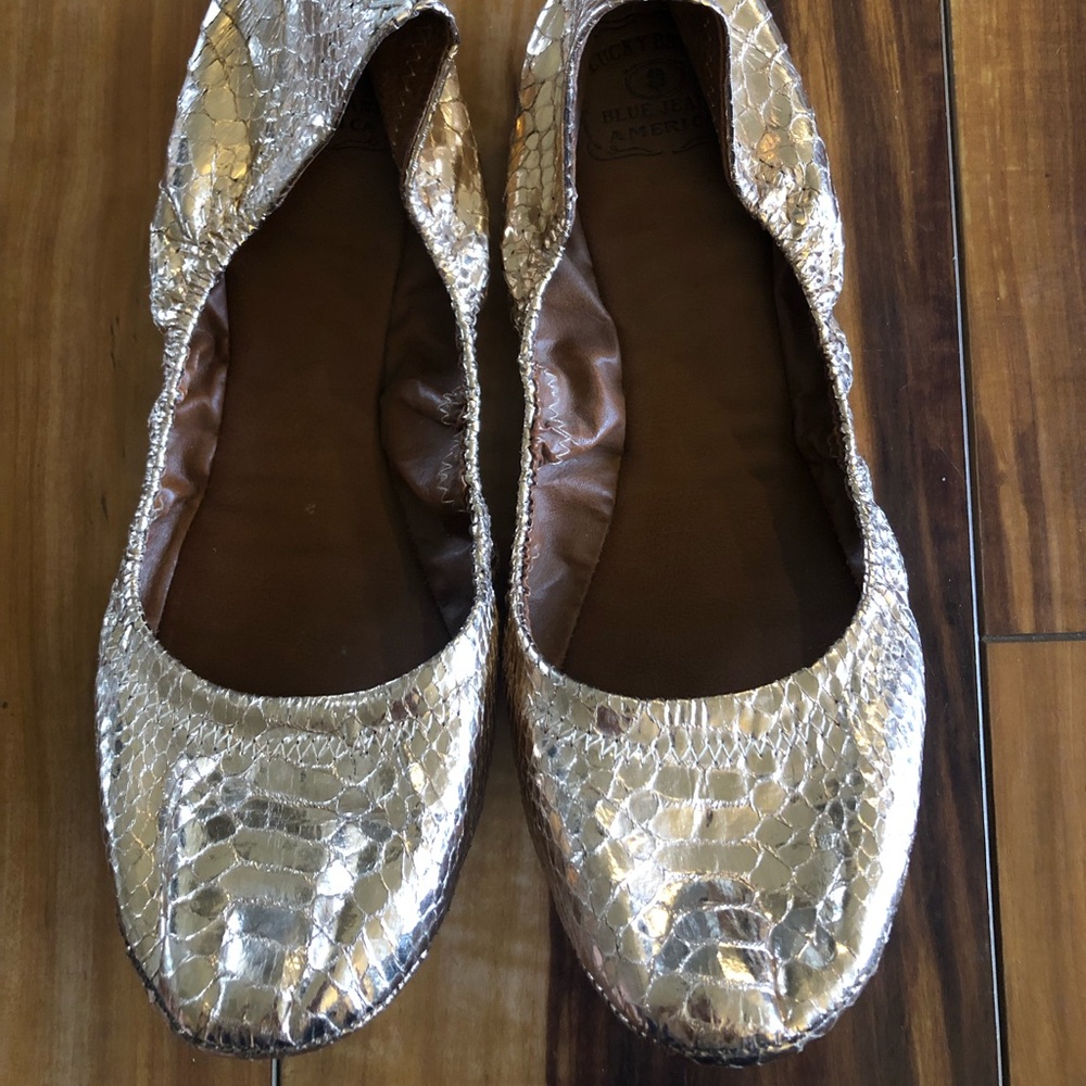 Rose gold flats